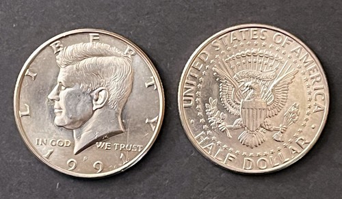 USA 1991P - Half Dollar Fifty Cent Coin, President Kennedy