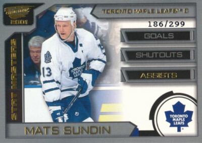2000-01 Revolution STAT MASTERS #29 MATS SUNDIN - x/299 - Toronto Maple Leafs