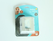 New Safety 1st Double Touch Plug Outlet Cover White 2 Pack
