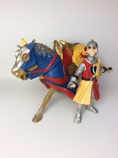 Plastoy Fantasy Medieval War Horse Lion Coat Of Arms And Standing Knight Figure