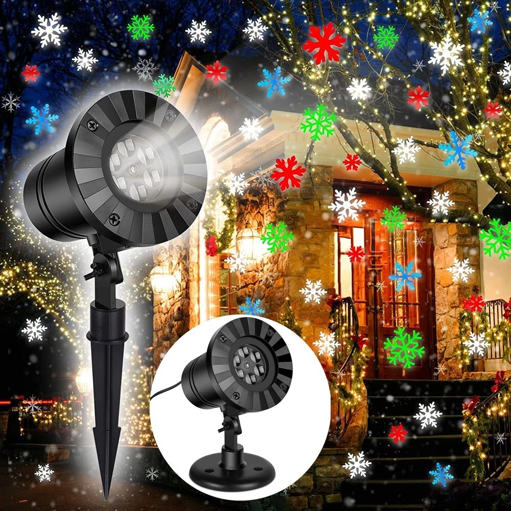 Snowflake Projector Lights Outdoor with Remote,9Watts Super Bright Led  Snowfall Lights in Christmas Lights for, image size:1000x1000