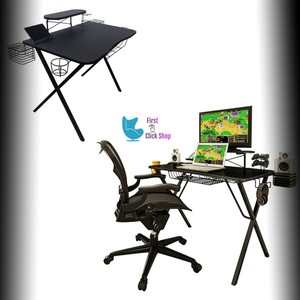 Gaming Desk Pro Gamer Table Monitor Phone Stand Computer Furniture Gamers Design | eBay