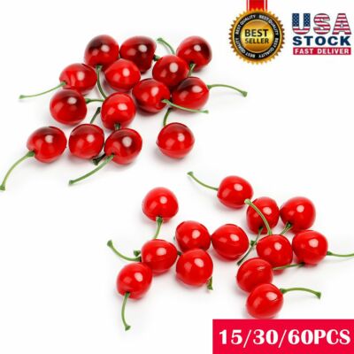 New Artificial Cherry Fake Fruit Faux Food House Kitchen Wedding Party Decor