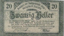 20 HELLER 1920 City of STEYR Upper AUSTRIA Notgeld Banknote #PE708.U