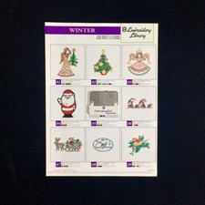 Winter Embroidery Designs Card for Husqvarna Viking Rose Scandinavia Iris