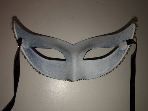 Costume Masquerade Mask Purple, Blue, Gold Glittery With Ribbon Tie New - Picture 2 of 2