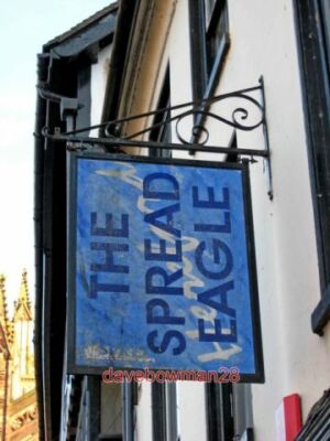 PHOTO  HEREFORD THE SPREAD EAGLE SIGN 2 KING STREET FOR SUCH A NICE PUB THE SIGN