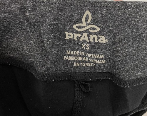 prAna Gabi Full Length Leggings Women's XS Heather Gray Black Mid-Rise Fitted - Picture 8 of 12