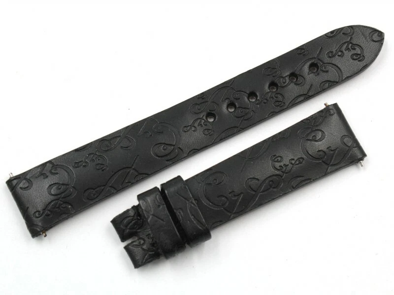 Watch Strap Spare Parts Cuervo y Sobrinos Cuir Veritable Black Lug