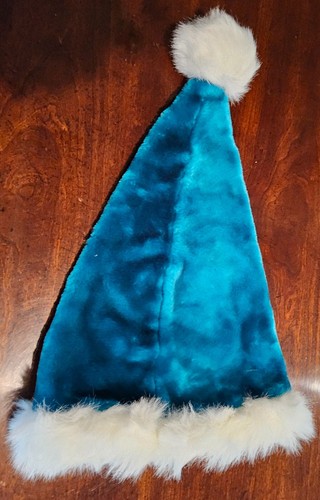 Vintage 2001 San Jose Sharks Teal & White Santa Hat w/Logo Adult size NHL 🔥 - Picture 2 of 4