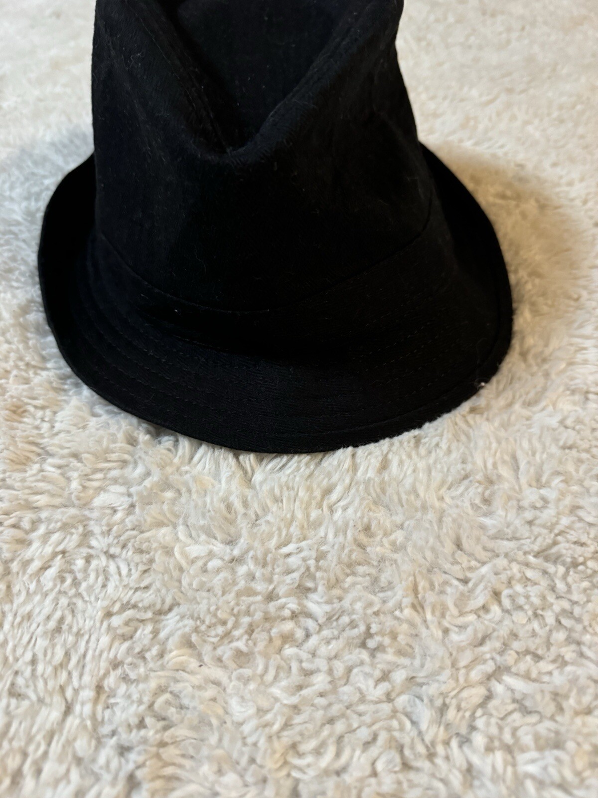 Vintage Black Fedora Hat - Preowned Stylish Classic-image