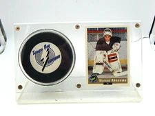 Manon Rheaume 1992 Classic Draft Picks Card & Tampa Bay Lightning Puck