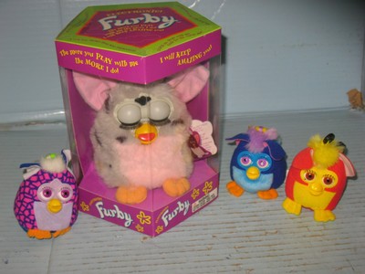 First Edition Original 1998 Furby 70-800 Tiger Leopard Grey Pink SEALED New