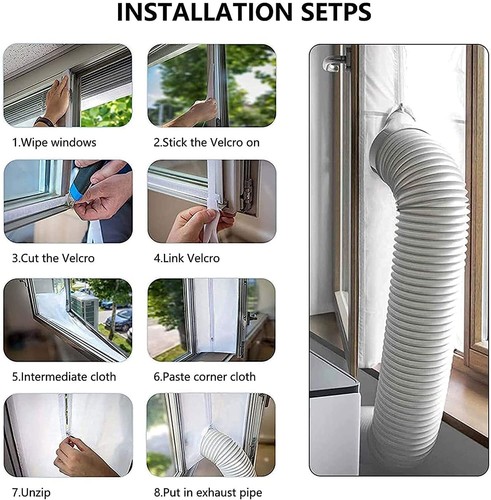 Schlauchadapter Abluftschlauch Adapter Fensterabdichtung für Mobile Klimaanlagen - Bild 14 von 24