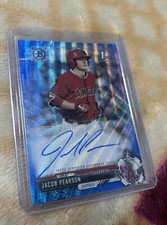 2017 Bowman Chrome Blue Wave Refractor Autograph Auto 1st Jacob Pearson 059/150