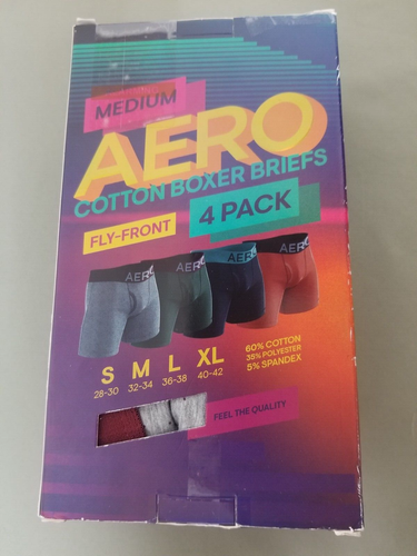 New Aeropostale 4 Pack Mens Cotton Boxer Briefs. - Picture 3 of 4