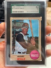 Maury Wills 1968 Topps #175 SGC Graded 7 NM