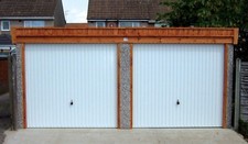 Concrete Double Garage INSTALLED Pre-fab Sectional Pent Roof Shed/Workshop