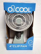 O2COOL 4" Stroller Fan Battery Powered with Clip - Grey - New