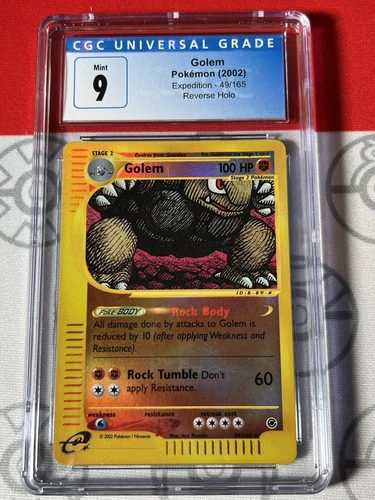 Pokemon Card Reverse Holo Golem 49/165 CGC 9 MINT Expedition