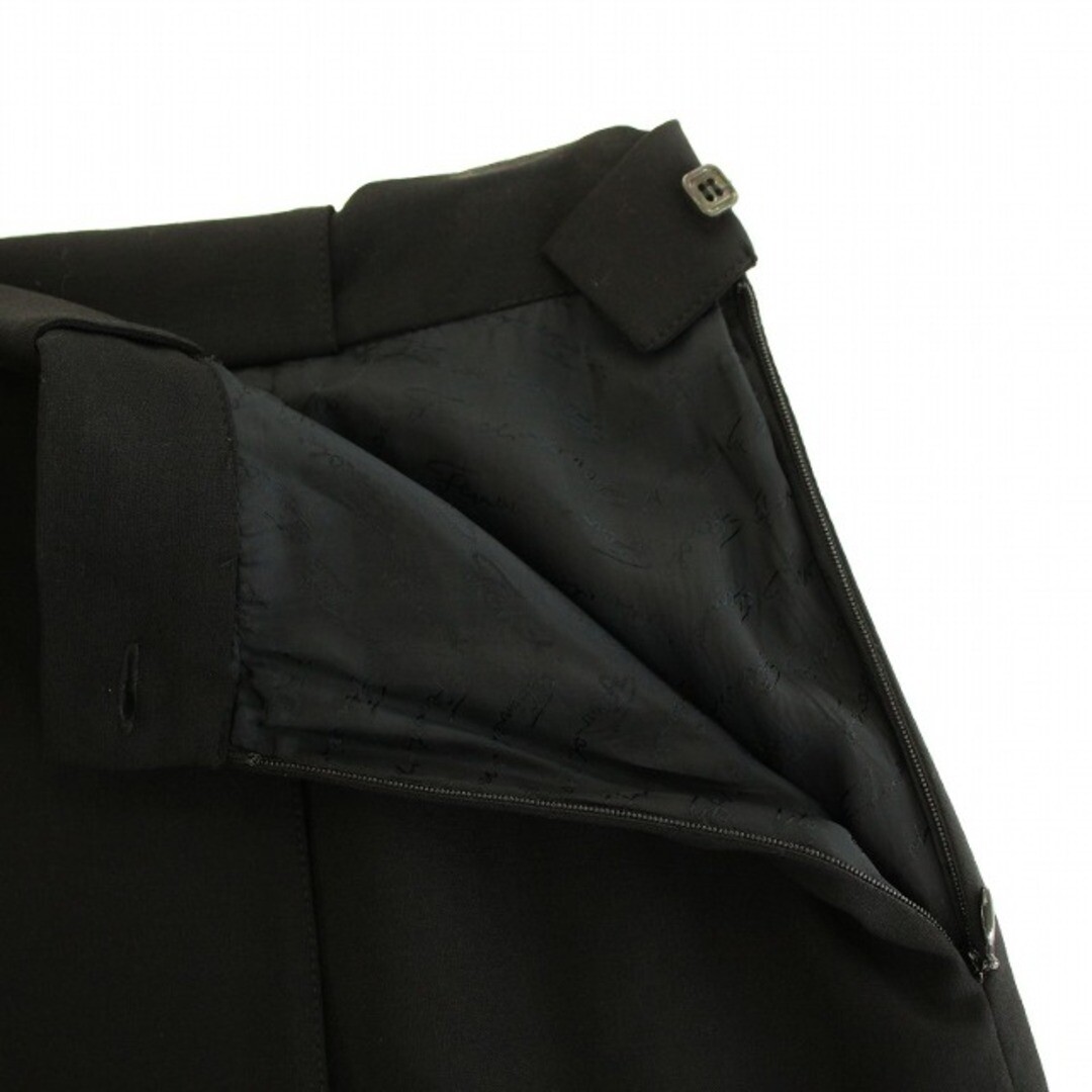Fendi Knee Length Skirt Lining Logo Print Wool 42L Black YT Fendi Knee Length Skirt Lining Logo Print Wool 42L Black YT