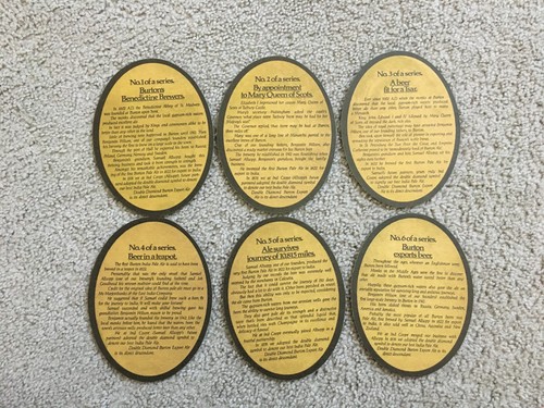 6 Beer Coasters British Set of 6 Different Burton Double Diamond Export Ale G50
