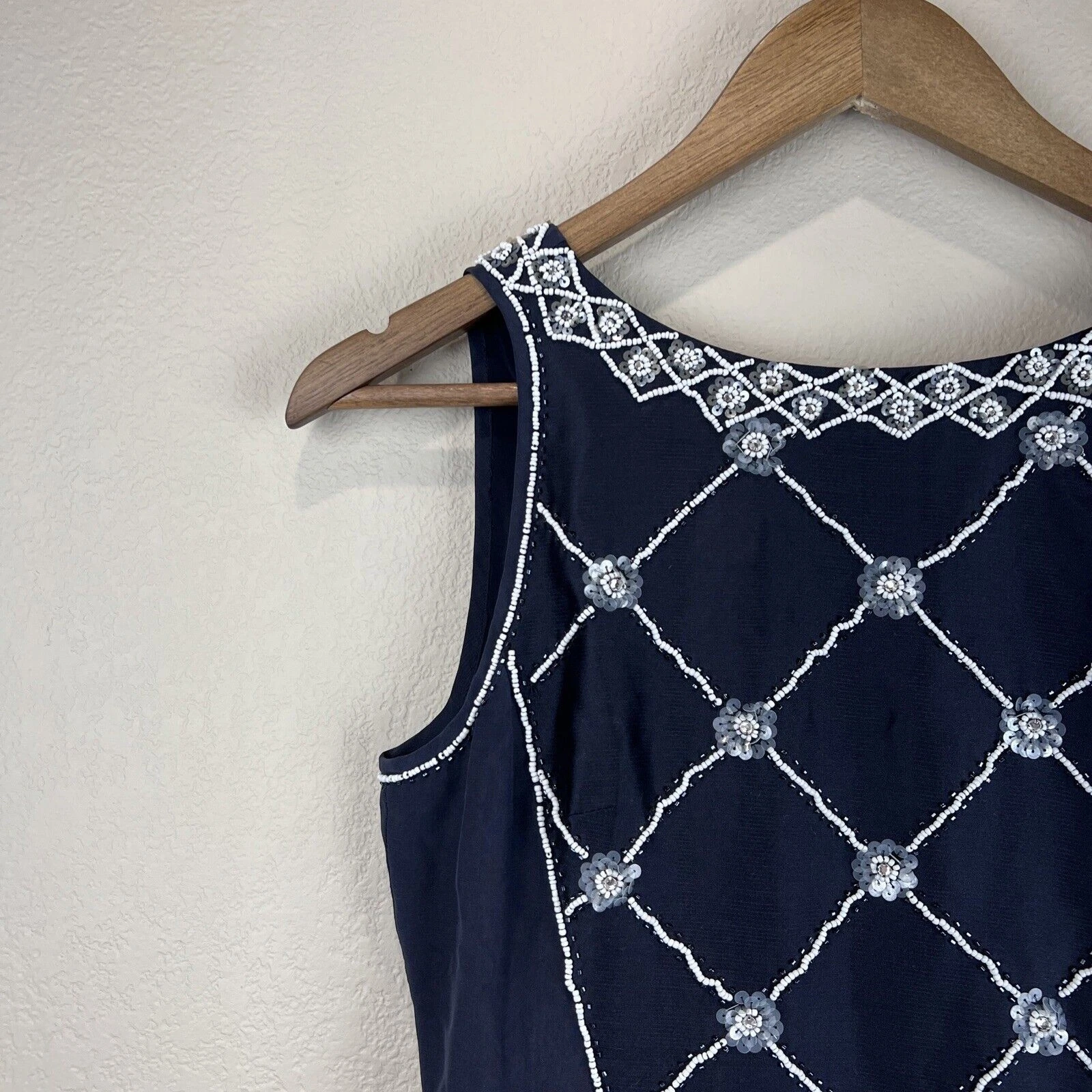 Abito Tory Burch donna 2 perline blu necessita di riparazione