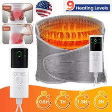 Electric Waist Belt Heating Pad for Back Pain with 9 Heat Level, 4 Timer Setting