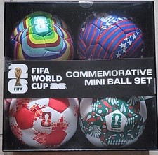 NEW FIFA World Cup 2026 Commemorative Mini Ball Set 4 Pack Sz 1 Ball CAN MEX USA