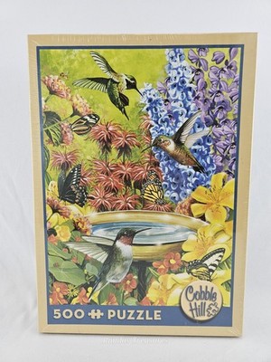 Cobble Hill Hummingbird Garden 500 Piece Puzzle -Sealed 18''x24''