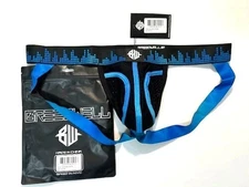 BREEDWELL  Size XL   Equalizer Athletic Supporter- Aqua Blue/Black - Jock
