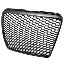 Topline For 2008-2011 Audi A6 RS Honeycomb Mesh Front Hood Bumper Grille - Black
