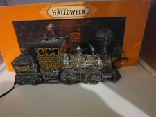 Dept 56 Snow Village Halloween Haunted Rails Engine And Coal Car Train