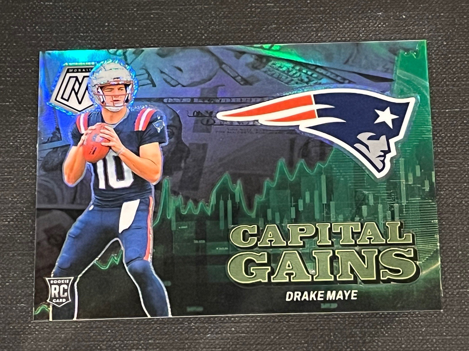 2024 Panini Mosaic - Capital Gains Drake Maye #21 Silver Prizm (RC)