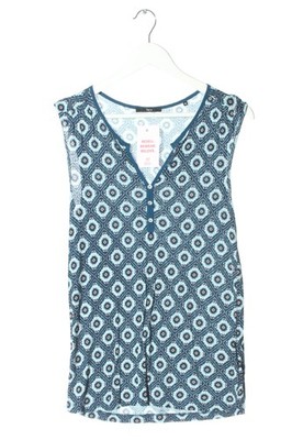 ZERO ärmellose Bluse Damen Bluse Gr. DE 38 blau-türkis Casual-Look