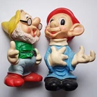 lot 2x SNOW WHITE 7 dwarf POUET 1960 TOY OLD WALT DISNEY LEDRA figure