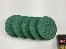 3M 31407 Green Corps 3" Sanding Disc With Roloc Attachment, 36 Grit, 5 / Pack