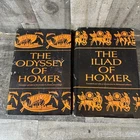 THE ILIAD + ODYSSEY of HOMER Vintage Book Set Richmond Lattimore 1976/1977