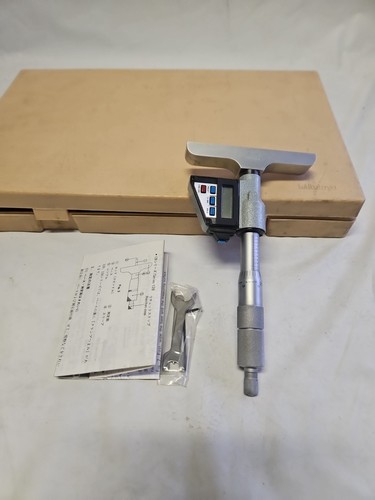 MITUTOYO ELECTRONIC DIGITAL DEPTH GAUGE MICROMETER - Picture 4 of 8
