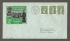 Canada first day cover, IOOR Cachet 211 strip of 3, 1 cent Elizabeth [704