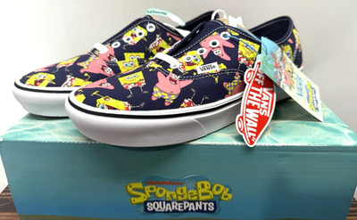Vans x SpongeBob Comfy Cush Authentic Aloha Bob Patrick Sneakers Size 10W 8.5M