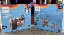 New Sealed 2025 Aldi Play Food Market  Cart and Bag Toy Play Set Of 2 Age 6 