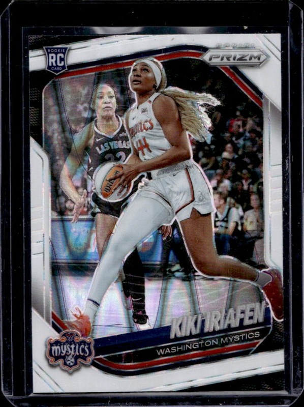 2025 Panini WNBA Prizm Kiki Iriafen RC White Seismic Rookie #72 Mystics