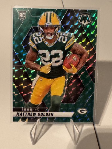 2025 Panini Mosaic - Rookies Matthew Golden #323 Green Mosaic Prizm (RC)
