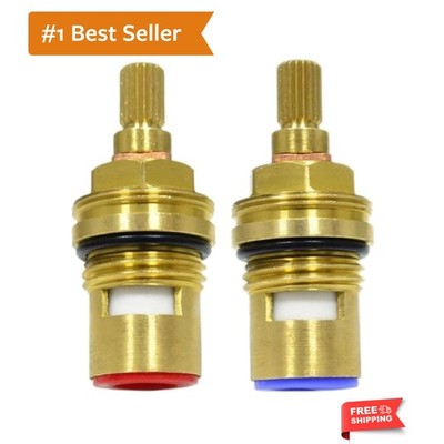 Versatile 1/2'' Brass & Ceramic Faucet Valve Set - 20 Spline Options Available