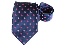 PINK MEN'S TIE BLUE/FLORAL Width: 3.75" LENGTH 58"