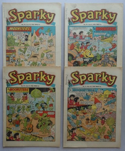 Sparky comic #71,72,73,74 May-Jun 1966 GD/VG, VG/FN