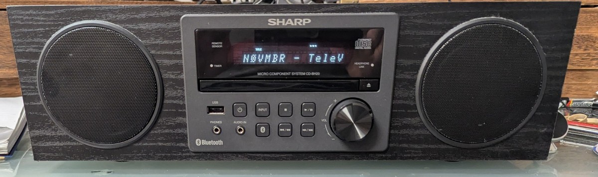 Sharp CD-BH20 Micro Component System Bluetooth FM Radio No