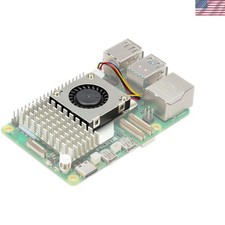 Raspberry Pi 5 Cooler - Stackable Aluminum Case with Integrated Fan  Heatsink