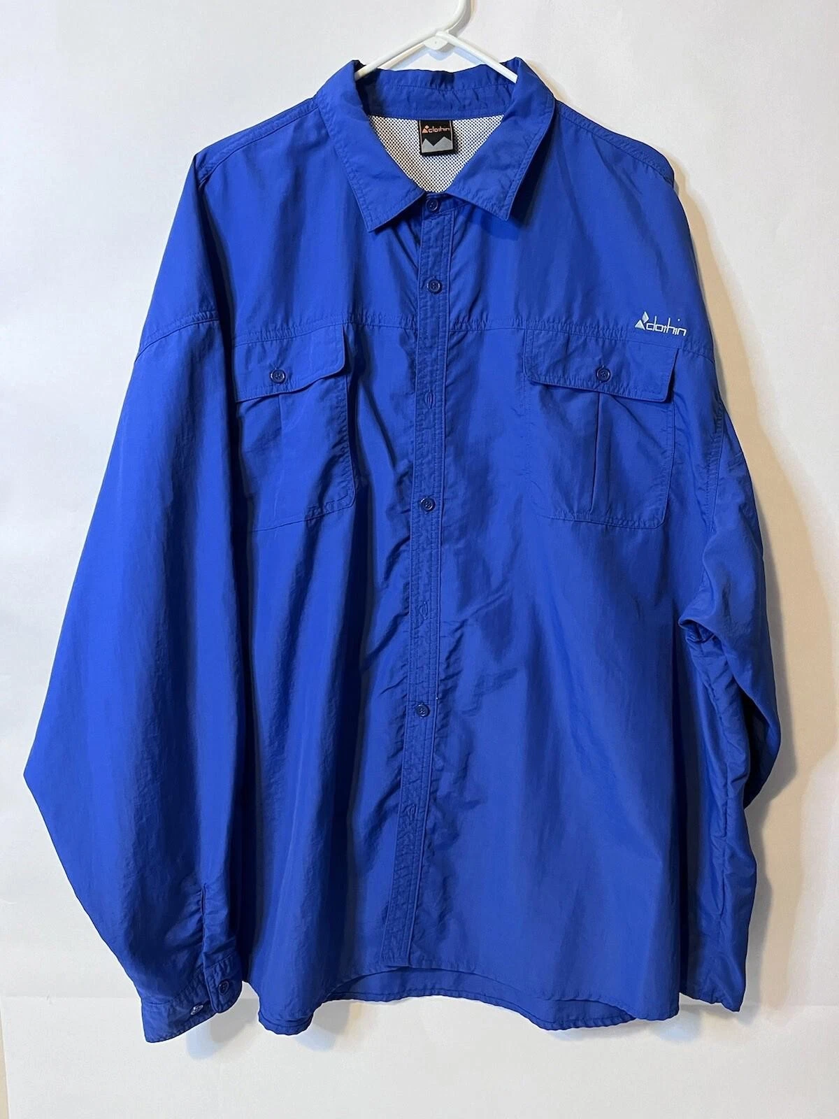 Mens 3XL Fishing Shirt Long Sleeve Vented Quick-Dry Skater Style Lightweight